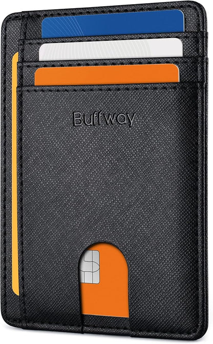 Buffway Slim RFID Wallet – Minimalist Front Pocket Card Holder