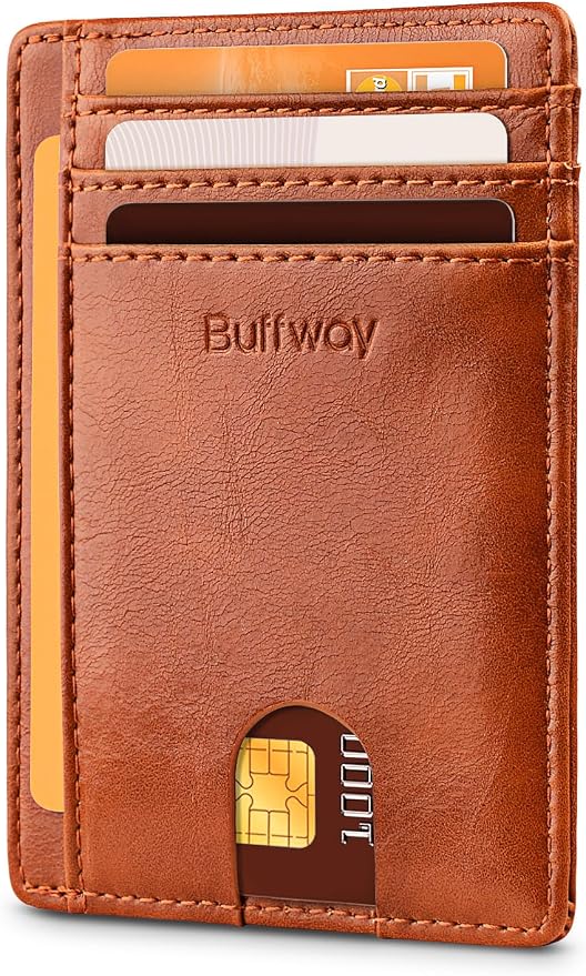 Buffway Slim RFID Wallet – Minimalist Front Pocket Card Holder