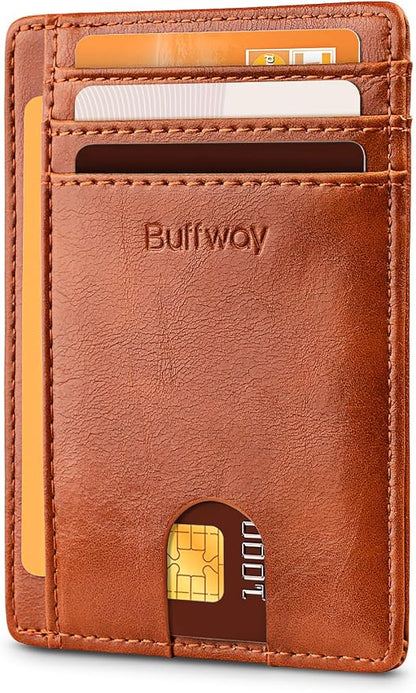 Buffway Slim RFID Wallet – Minimalist Front Pocket Card Holder